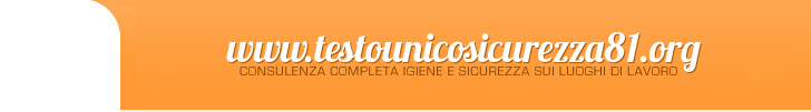 header testo unico sicurezza 81 . org